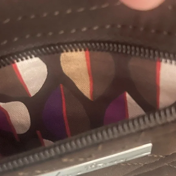 Vera Bradley Dark Brown Quilted Shoulder Bag - Picture 6 of 8